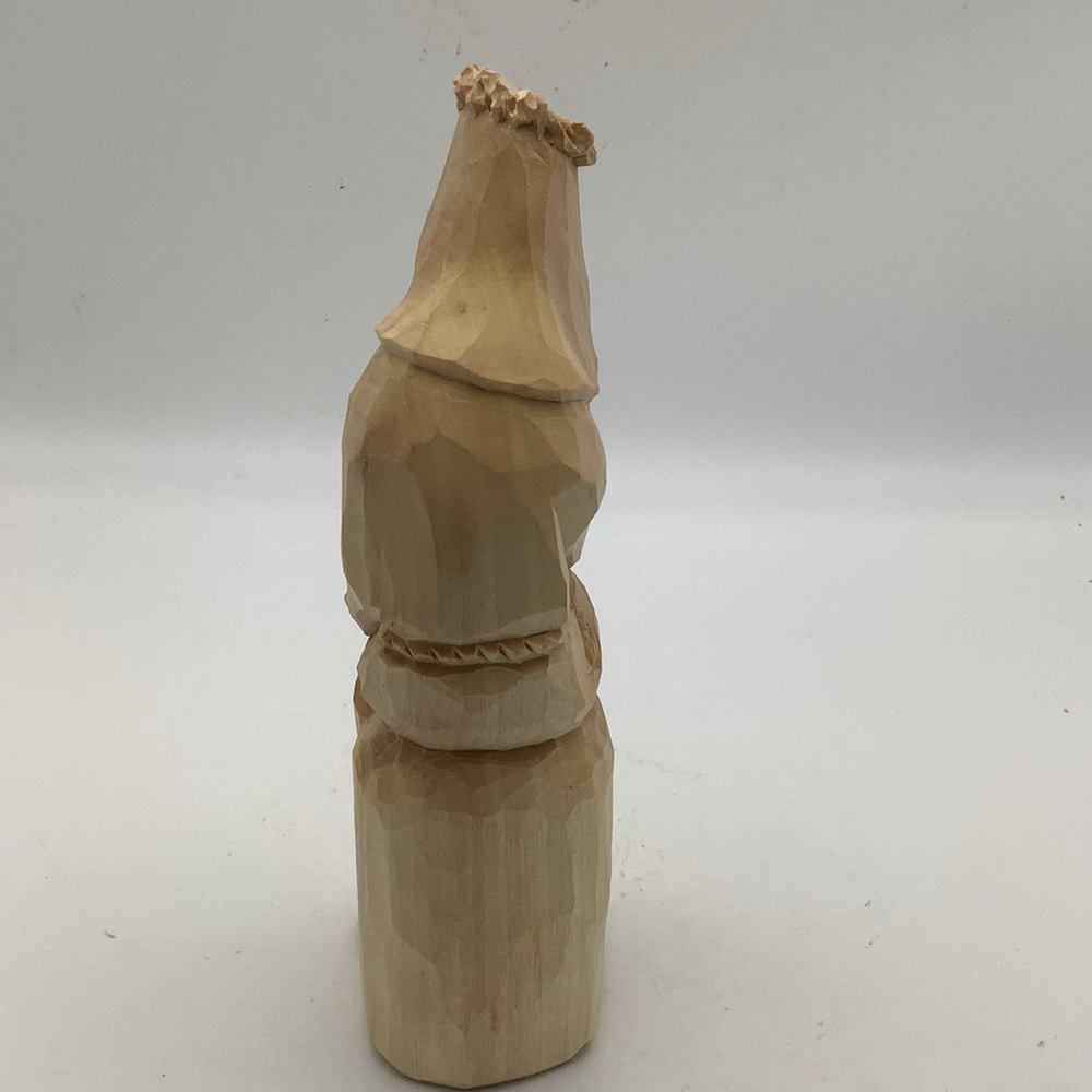 Handcrafted Pensive Jesus Wooden Sculpture - Picture 9 of 12
